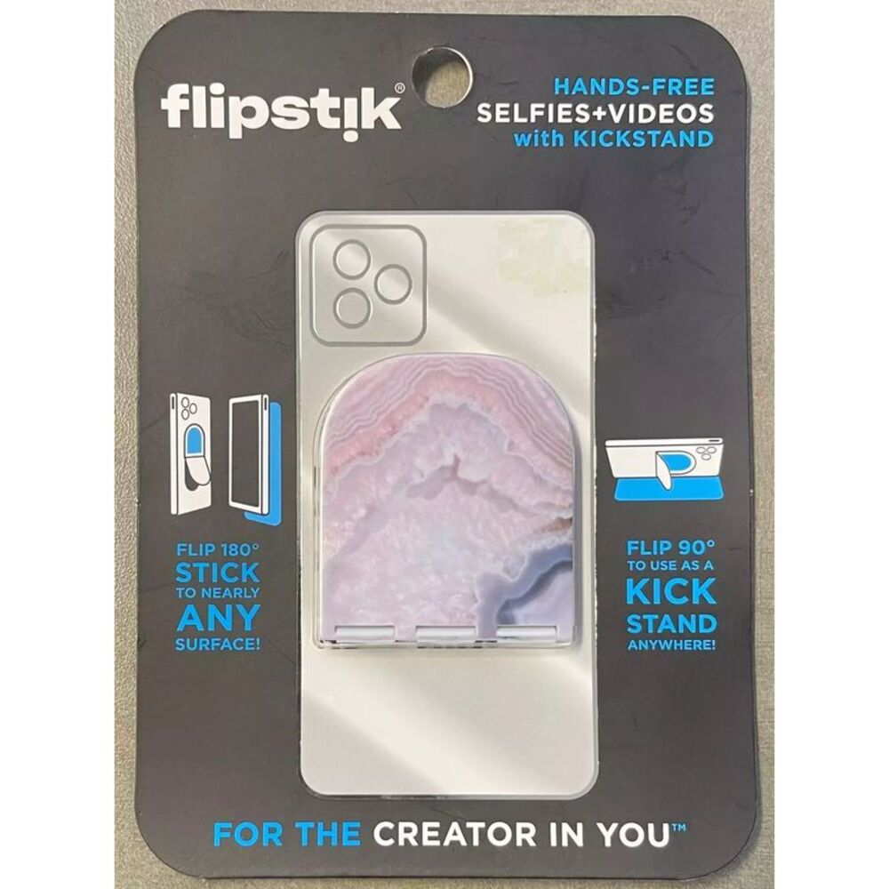 Flipstik Defy Gravity Cell Phone Stick & Stand - Rose Quartz